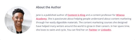 About the author and his/her writings .